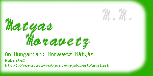 matyas moravetz business card